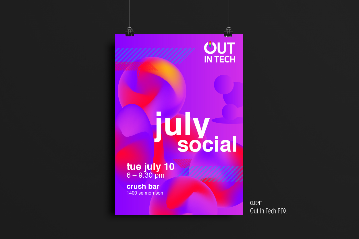 Out In Tech — July Social poster