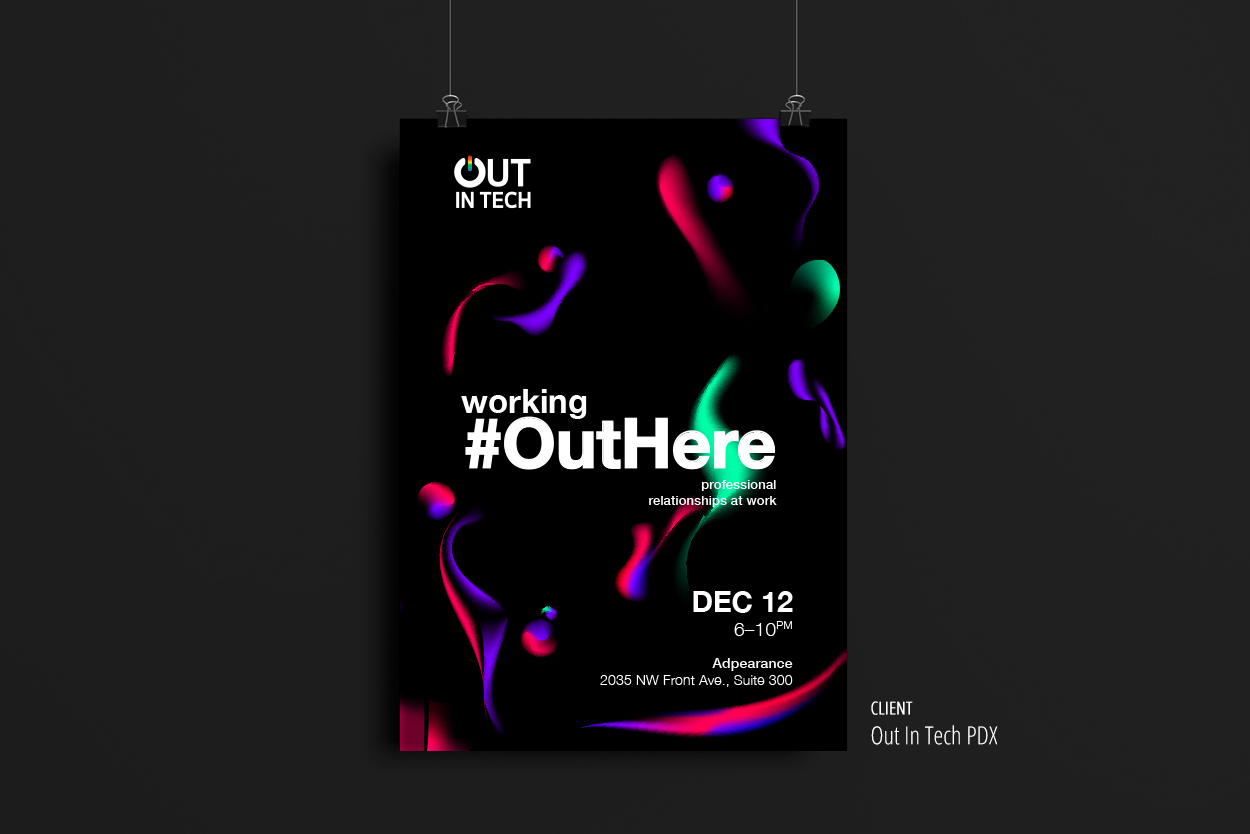 Out In Tech — #WorkingOutHere Event poster